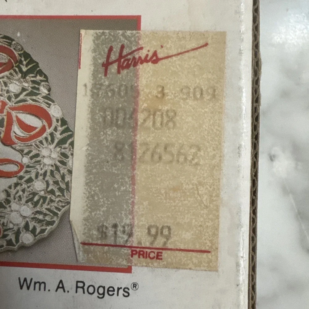 Vintage Holiday 6 Wreath Coasters Oneida Japan Silver Plate, Rogers 1988